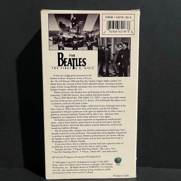 The Beatles: The First U.S. Visit VHS (1991 MPI Home Video, Apple Corps) Rare - Picture 2 of 6